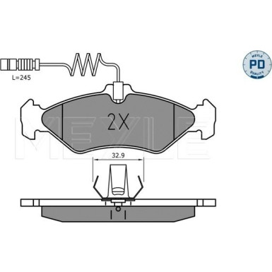 Bremsbelagsatz Db T. Sprinter 208-312 95- .2.8T | 025 216 2117/PD