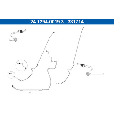 ATE Bremsschlauch | 24.1294-0019.3