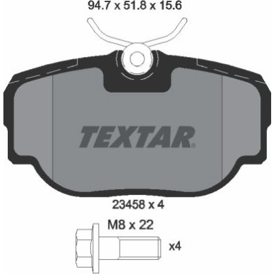 Bremsbelagsatz Land Rover T. Range 94 | 2345801