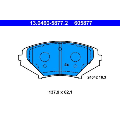 ATE Bremsbeläge | 13.0460-5877.2