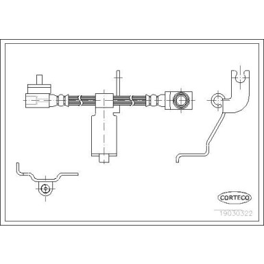 CORTECO Bremsschlauch | 19030322