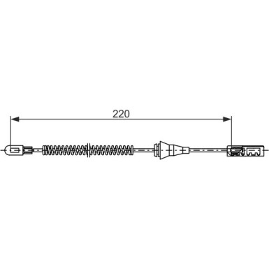 Handbremsseil | OPEL Vectra B 95-04 | 1987482887