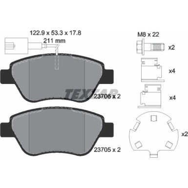 Bremsbelagsatz Fiat P.Fiorino/Grande Punto/Evo/500 0,9-1,4 07 | 2370601