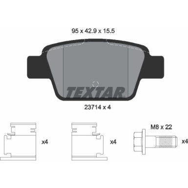 Bremsbelagsatz Alfa T. Mito 1,3-1,4/1,6 Jtdm 08- Epad | 2371481