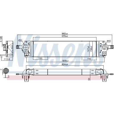 Ladeluftkühler PKW | NISSAN X-TRAIL 2.0 D 07 | 96582