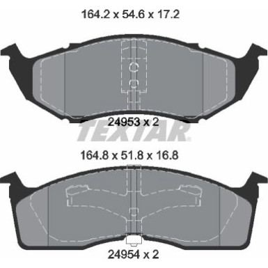 Bremsbelagsatz Chrysler P. Neon/Voyager 1,6-3,8 95-06 | 2495301