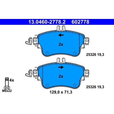 Bremsbelagsatz Db P. W176/W246 11 | 13.0460-2778.2