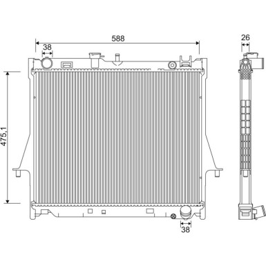 VALEO Motorkühler | 701231