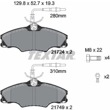 Bremsbelagsatz Peugeot S. 406 95-Ko A 14 | 2172402