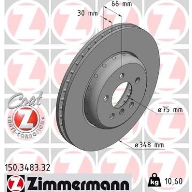 ZIMMERMANN Bremsscheibe | 150.3483.32