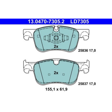 ATE Bremsbeläge | 13.0470-7305.2