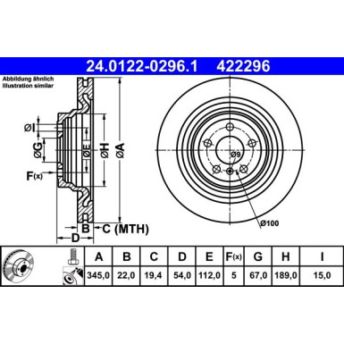 Bremsscheibe | 24.0122-0296.1