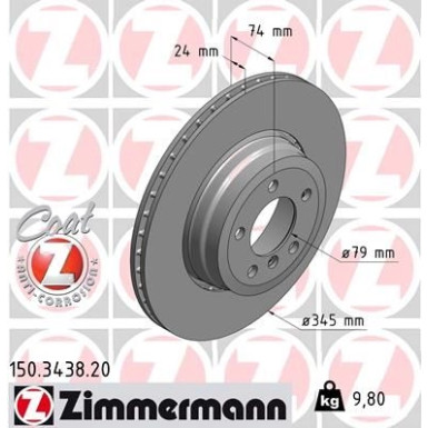 ZIMMERMANN Bremsscheibe | 150.3438.20