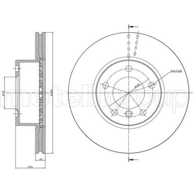 Bremsscheibe VA | BMW E81,E87,E90,Z4 05 | 800-870C