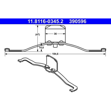 Feder, Bremssattel | 11.8116-0345.2