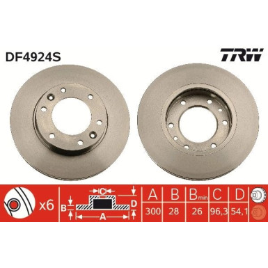 TRW Bremsscheibe | DF4924S