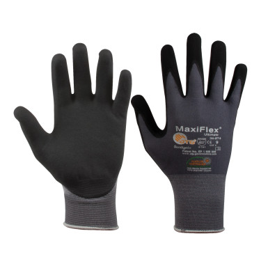 SW-Stahl Nylon Strickhandschuh Nitril | PU Foam, Gr. 9, schwarz | 11531L