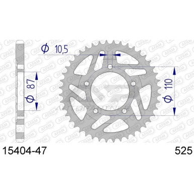 AFAM Kettenrad ALU 47 Zähne | für 525, GSX-R400J | 15404-47