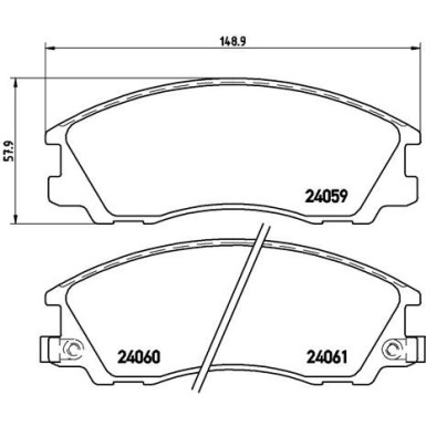 BREMBO Bremsklötze VA | HYUNDAI Terracan 01-08 | P 30 017