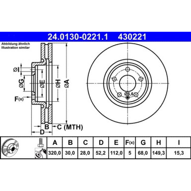 Bremsscheibe Vw P. A4/A5 07-/Q5/A6 09- 320X30 | 24.0130-0221.1