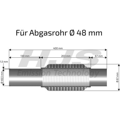 Flexrohr, Abgasanlage | Flexrohrverbinder CITROEN | 83 00 8541