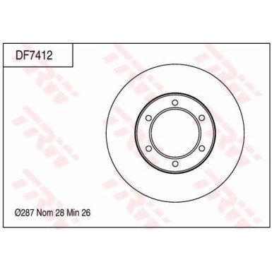 82 481 170 Bremsscheibe VA | TOYOTA Dyna 06 | DF7412