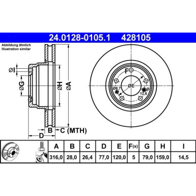 Bremsscheibe Bmw S. 7 2,5-3,5 94-01 | 24.0128-0105.1