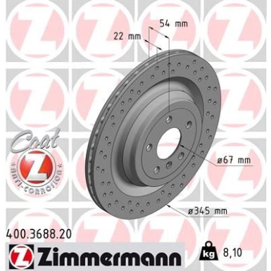 ZIMMERMANN Bremsscheibe | 400.3688.20