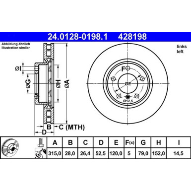 Bremsscheibe | 24.0128-0198.1