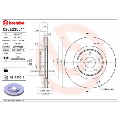 Bremsscheibe VA | NISSAN Pathfinder 12 | 09.E235.11