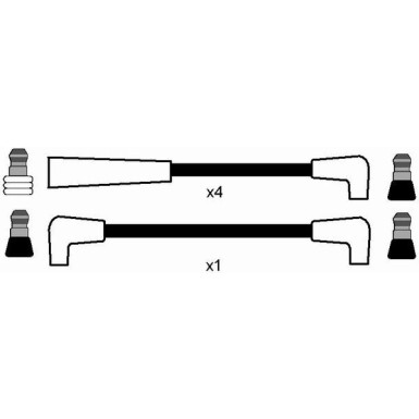 RC-CR310 NGK | Zündkabelsatz | JEEP CHEROKEE (XJ) 2.5,10.90-9.96 | 8294