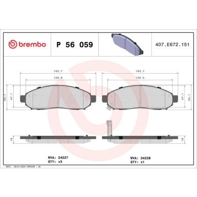 BREMBO Bremsklötze VA | NISSAN NP300, Pathfinder 04 | P 56 059