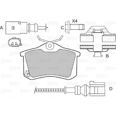 VALEO Bremsbeläge | 598681