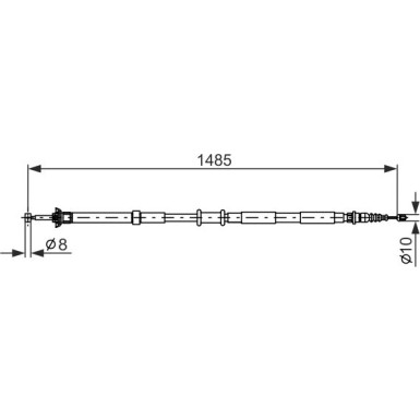 Handbremsseil li | FIAT Panda 4x4 04 | 1987477971