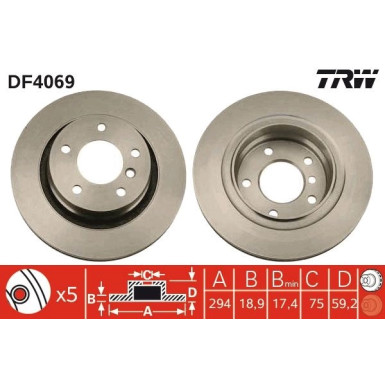 Bremsscheibe Bmw T. E46 98 | DF4069