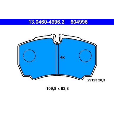 Bremsbelagsatz Iveco T. Daily Iii-V 99-14 | 13.0460-4996.2