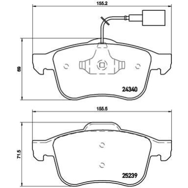 BREMBO Bremsklötze VA | ALFA Giulietta,DODGE Dart 10 | P 23 132