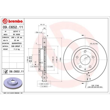 Bremsscheibe VA | MAZDA 3, CX-3 15 | 09.C652.11