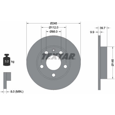 Bremsscheibe Vw T. A4 1.6 | 92106203