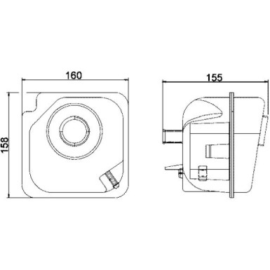 Ausgleichsbehälter, Kühlmittel | CRT 28 000S
