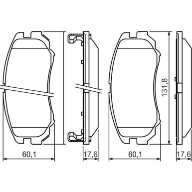 Bremsklötze | HYUNDAI,KIA | 0 986 424 815