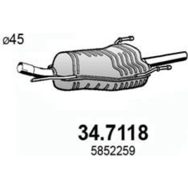 Endschalldämpfer | OPEL Astra 98 | 34.7118