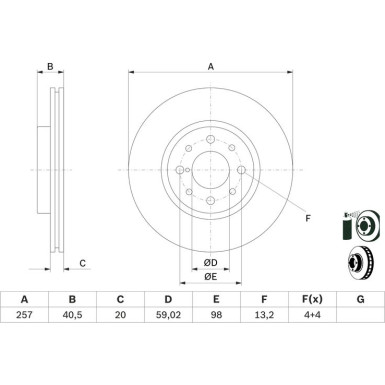 Bremsscheibe VA | ALFA,FIAT,LANCIA | 0 986 478 515