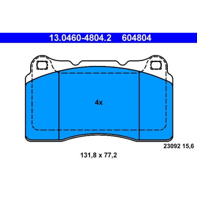 Bremsbelagsatz Renault P. Megane 2.0 08 | 13.0460-4804.2