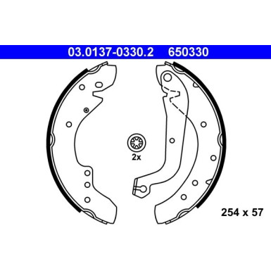 ATE Bremsbacken | 03.0137-0330.2