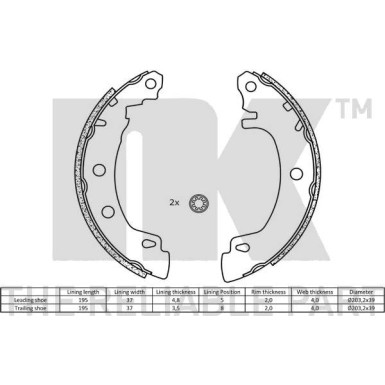 Bremsbacken Renault Megan | 2739581