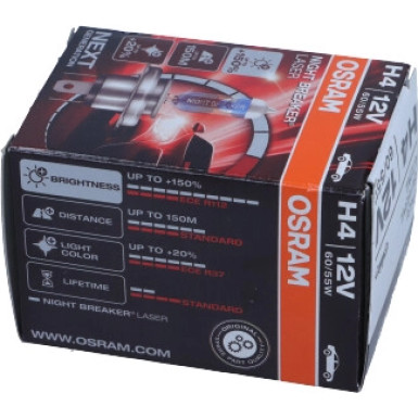 H4 Osram | 12V 60/55W P43T NL | Night Breaker Laser | 64193NL