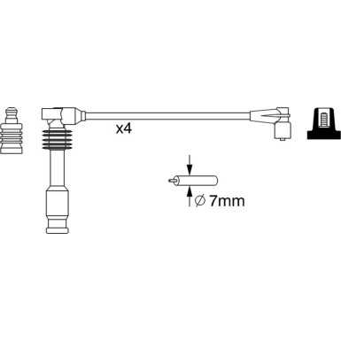 Zündleitungssatz | CHEVROLET,OPEL | 0 986 357 237