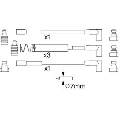Zündleitungssatz | OPEL Kadett,Corsa,Vectra,Ascona | 0 986 356 723