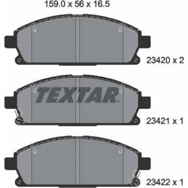 Bremsbelagsatz Nissan P. X-Trail 01-/Pathfinder 97 | 2342001